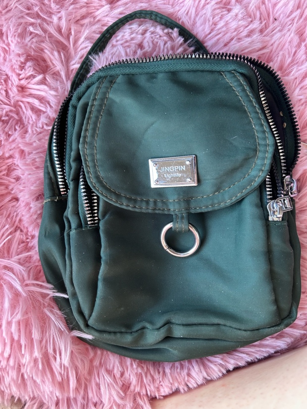 Jingpin Forest Green Crossbody Mini Bag